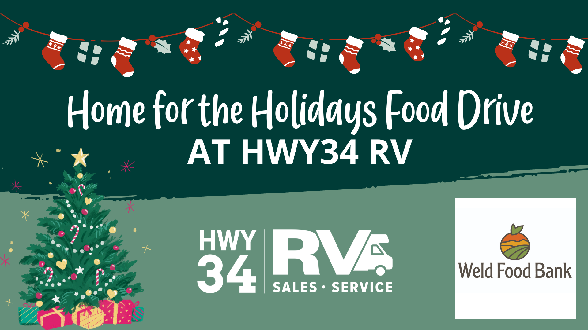 food drive at hwy34 rv with weld food bank
